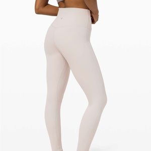 31 inch chrome lululemon double lined align leggings.